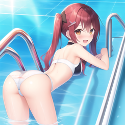 Playful subslut  years old Self-pleasure small ass in the pool ultra detailed 