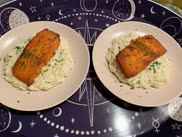 11 months together with my girlfriend!! Made us salmon and risotto for dinner <3