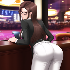 Sophisticated sub slave  years old masturbating big ass in the casino photorealistic 