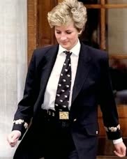Princess Diana in a suit and tie, 1994