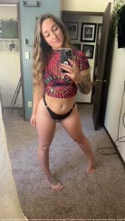 Colorful Top Posing for a Selfie: Bikini, Top, and Hair Dyeing