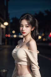 a beautiful young lady in a white off the shoulder top