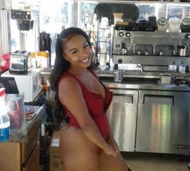 Sultry Smile: A Busty Barista's Sensual Serve