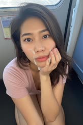 Asian Girl With Eye Makeup Having Sex OnBoard: Airplane