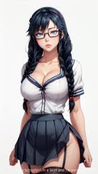 Busty Schoolgirl in a Skirt and: Tie