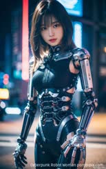 Cyberpunk Robot: Woman