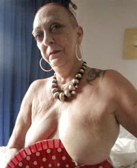 Naked Woman with Polka Dots and Beaded Necklace