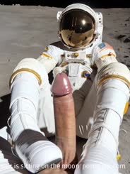 a man in a space suit is sitting on the moon 