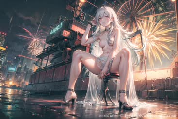 Naked Anime Girl on a Ferris: Wheel