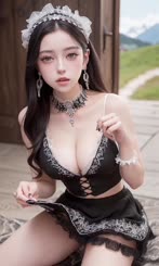a very sexy asian woman with a large breast