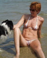 Bikini Babe and Her Dog