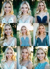 a bunch of different photos of a girl 