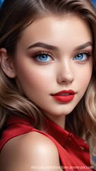 Red Lips and Blue: Eyes