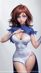 Sexy Anime Doll with Blue Eyes and Big: Boobs