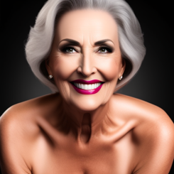 excited mature woman  years old face after good sex  Photo Manipulation 