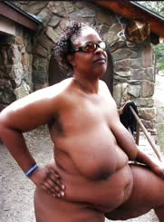 Naked Black Woman With Glasses Posing For: Picture