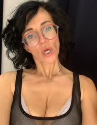 Wearing Glasses, Pink Mouth, Short Naughty
