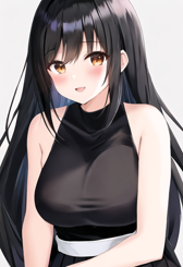 anime girl with black hair 