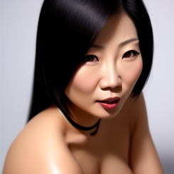 naughty asian woman  Hyperrealistic 