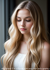 Hey there,blondes!I'm a wave haired, wavy hair and pretty girl here!