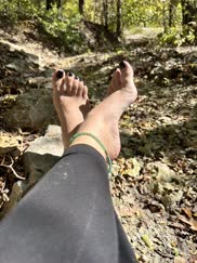 Barefoot in the creek