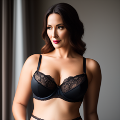 desirable mother  wearing lingerie  depth of field cinematic aperture 