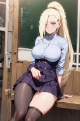 a very cute anime girl with a big sexy boobs