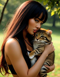 hot women with animals 