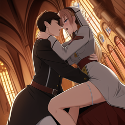Rough Sex in the church with the Soldier  ultra detailed 