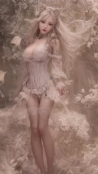 a beautiful young woman in a corset and white lingerie