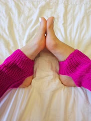 New hot pink stirrups and legwarmers. What do you think? :)