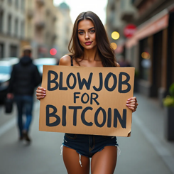 street sign blow for: bitcoin