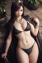a beautiful woman wearing a black bikini sitting on the ground