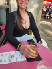 A cute shirt and a good beer, it was a nice night. [F]
