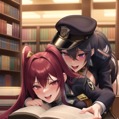 curious Hooker Nasty Sex in the bookstore with the Officer  ultra detailed 